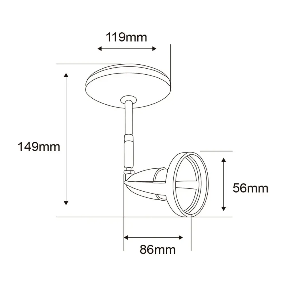 Lampara de interior baveno 6w satinado tecnolite AA - 24 Unidades