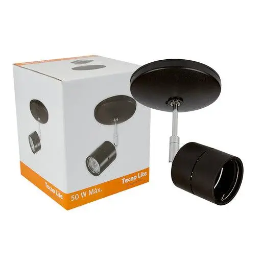 Lampara spot interior bellagio negra 6w gu10 con Estuche de Almacenamiento