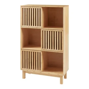 Librerí Ypäjä con 6 compartimentos bambú 126x76x33cm - Original