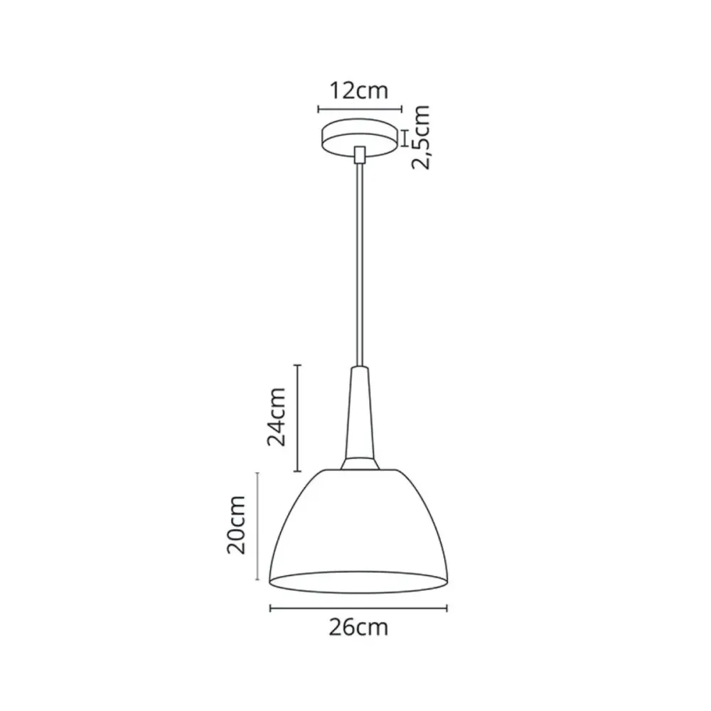 Lámpara de techo Guga Lumit 60W altura regulable negro/oro Ø26 cm con Tecnologí de Larga Duración