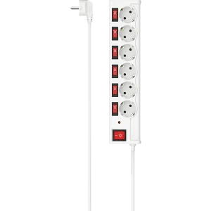 Multiprise 6 voies avec interrupteurs individuels 1.4 m (00223157)
