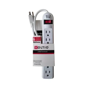 MULTITOMA 6 SALIDAS 15A/125V 0.85M para Dispositivos de Alto Consumo