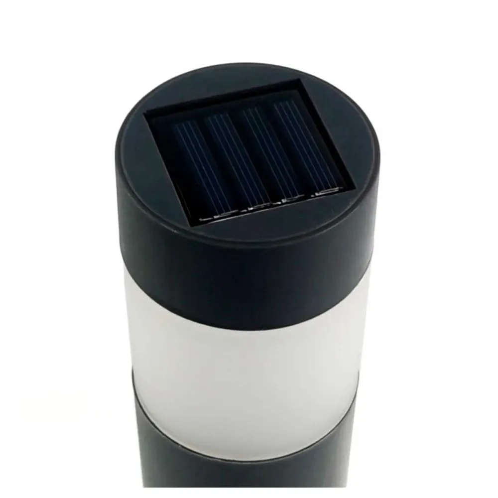 Pack 4 balizas solares 7hSevenOn LED 6000K gris Ø6,2x39 cm con Certificación RoHS