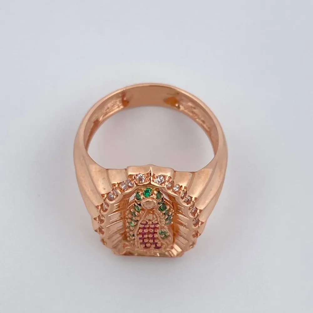 Pack de Pilas Anillo Virgen Guadalupe 6.5gr / T6 / Circones Blancos Verdes Fucsias Oro Rosa 18K $