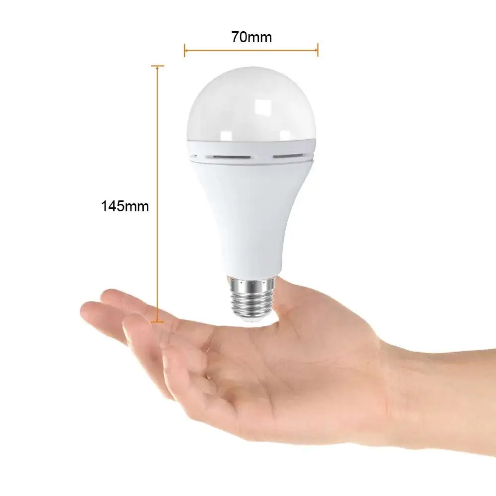 Pack de Pilas Kit de 6 focos recargables led a19 9w blanco calido base e27 tecnolite