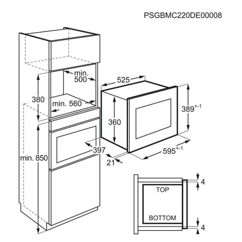 Pack de Pilas Microondas integrable AEG OMB6G261TT