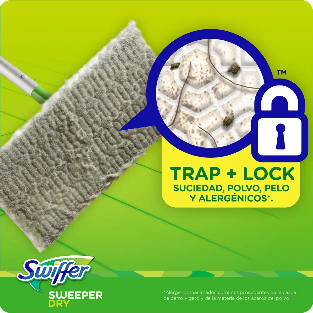 Pack de Pilas Swiffer Repuesto Mopa Seca 6 x 16 unid