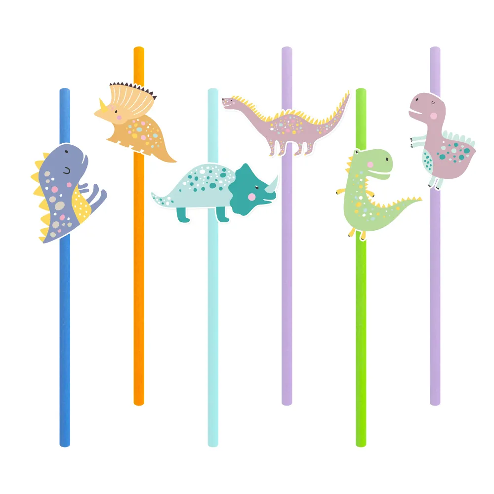 Pajitas de dinosaurio 6 uds. para Juguetes