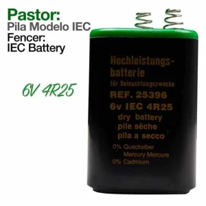 PASTOR: PILA MODELO IEC 6V 4R25 con Estuche de Almacenamiento