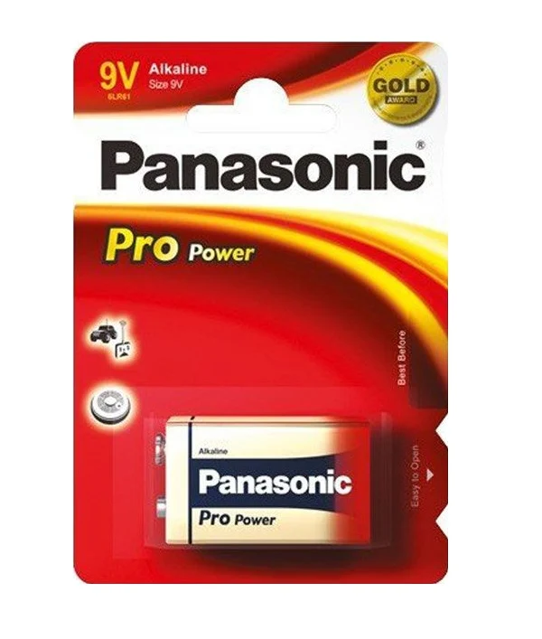 PILA PANASONIC 6LR61 9V ORO PRO con Cargador Incluido