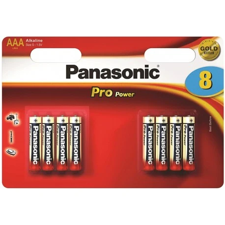 PILA PANASONIC "AA" LR-6 ORO PRO x8 para Mandos Distancia