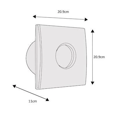 Pilas Alcalinas Extractor de aire tipo europeo para baño de 6" Estevez