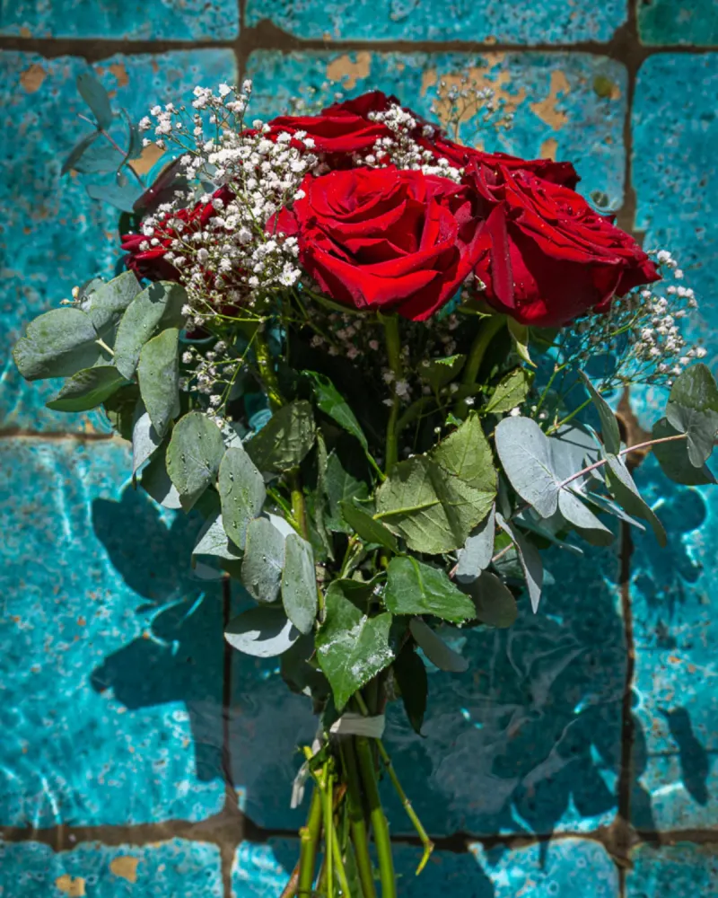 Pilas Alcalinas Ramo 6 Rosas Rojas Variadas