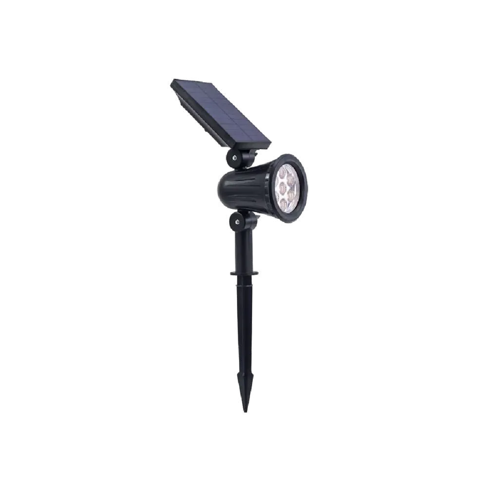 Pilas de Baterí Estevez Luminario Solar con Estaca 6W, 6500K para Sobreponer en Muro, Modelo ETX-0400-NEG