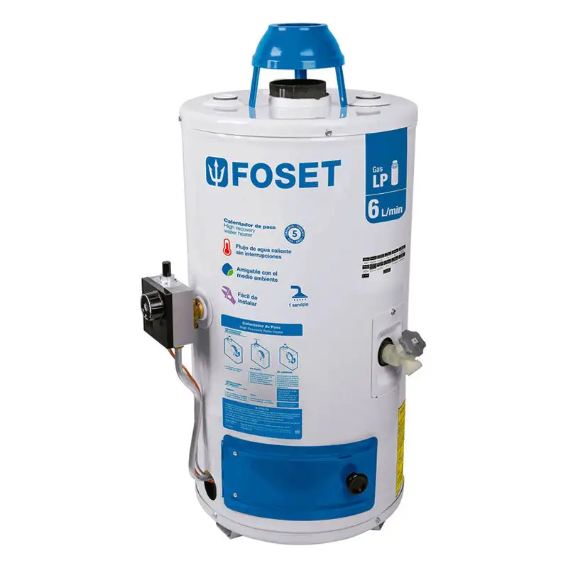 Pilas de Litio Calentador de paso 6 l 1 servicio gas l.P., Foset