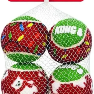 Pilas de Litio Kong Navidad Squeakair Balls 6-Pk Sm