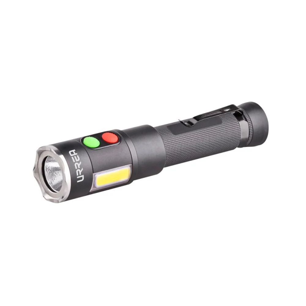 Pilas de Litio Linterna de LED recargable 600lm con alarma Urrea LRU6A