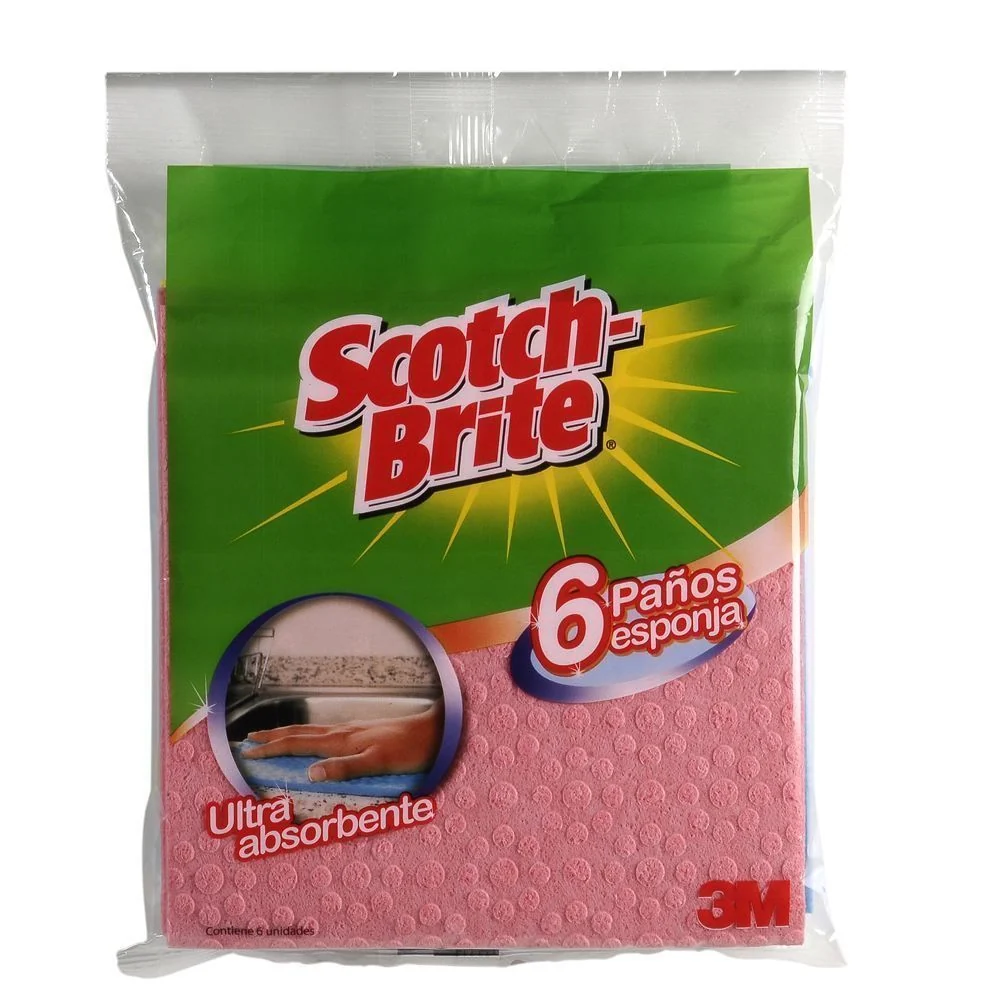 Pilas de Litio Paño Cocina Celulosa Rosado 6 Un