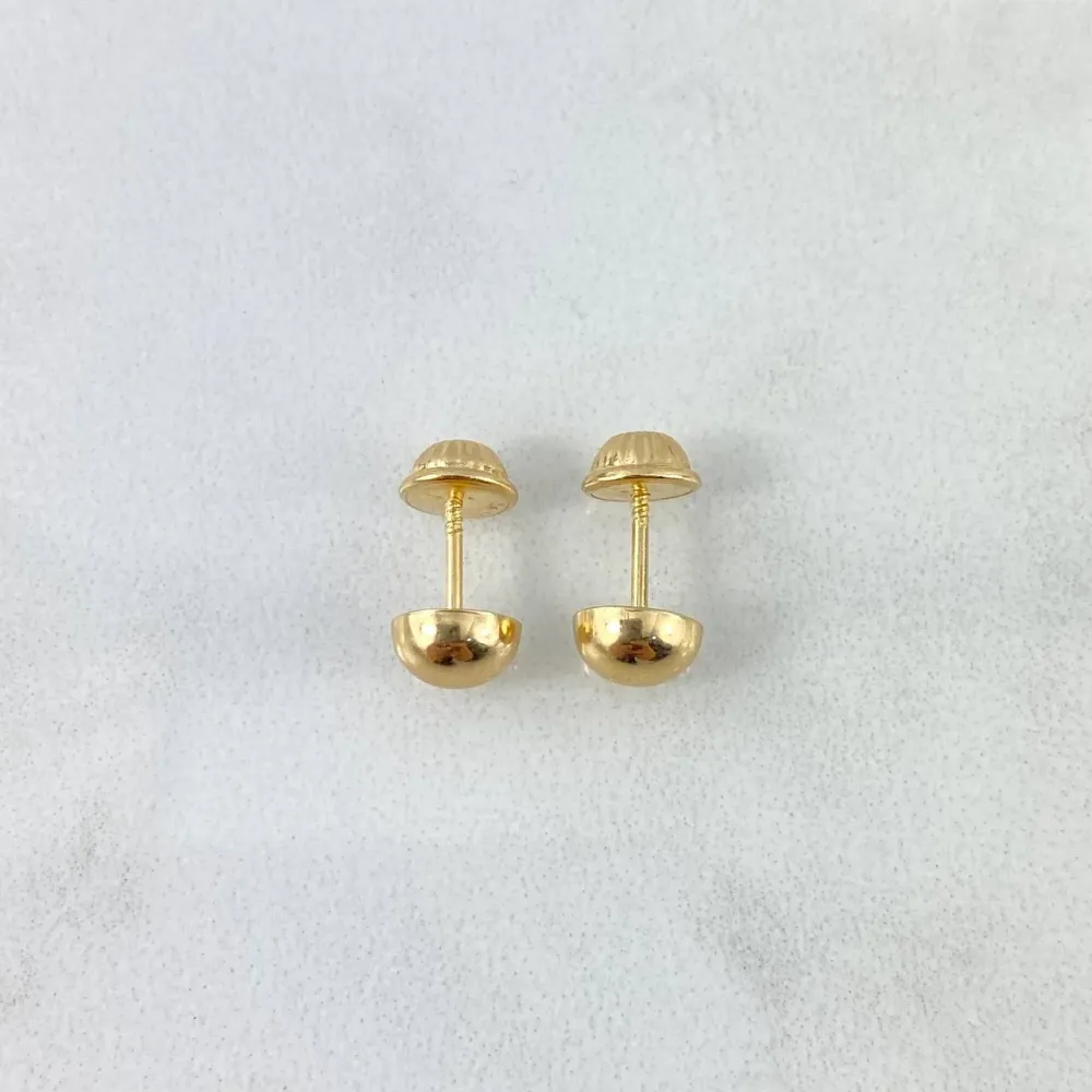 Pilas de Litio Topos Media Bola 6mm 0.6gr Lisa Oro Amarillo