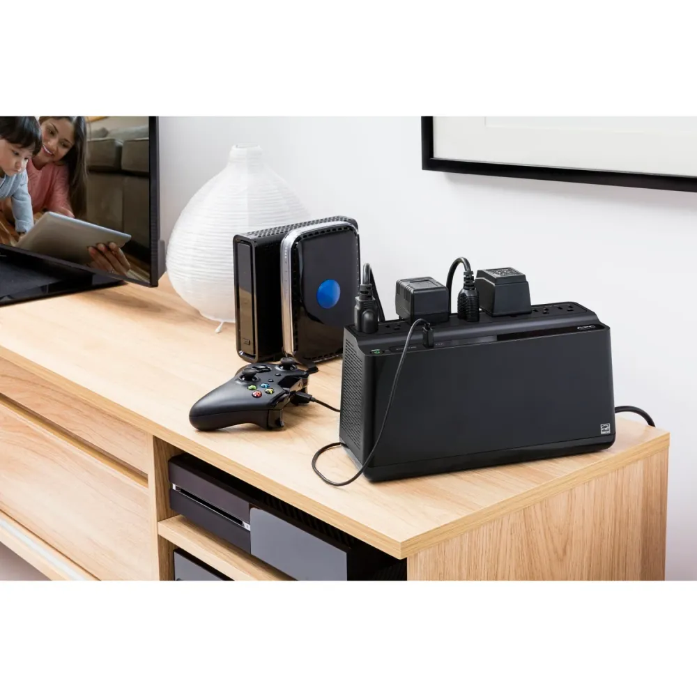 Pilas de Litio UPS APC 600VA 120V con 7 Tomas y 1 Puerto USB BE600M1 - Protección Ininterrumpida para Dispositivos Electró...