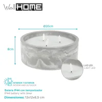 Pilas de Litio WELL HOME - Pack 6 Velas LED redonda