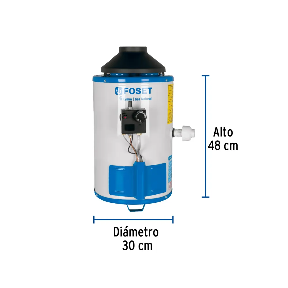 Pilas de Reloj CALENTADOR DE PASO 6L 1 SERVICIO GAS NAT. PIEZO ELICT., FOSE