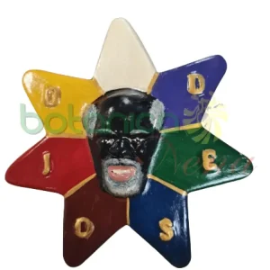 Pilas de Reloj Colgante Estrella de Jose en Yeso 6"Alto c=x 6"Ancho