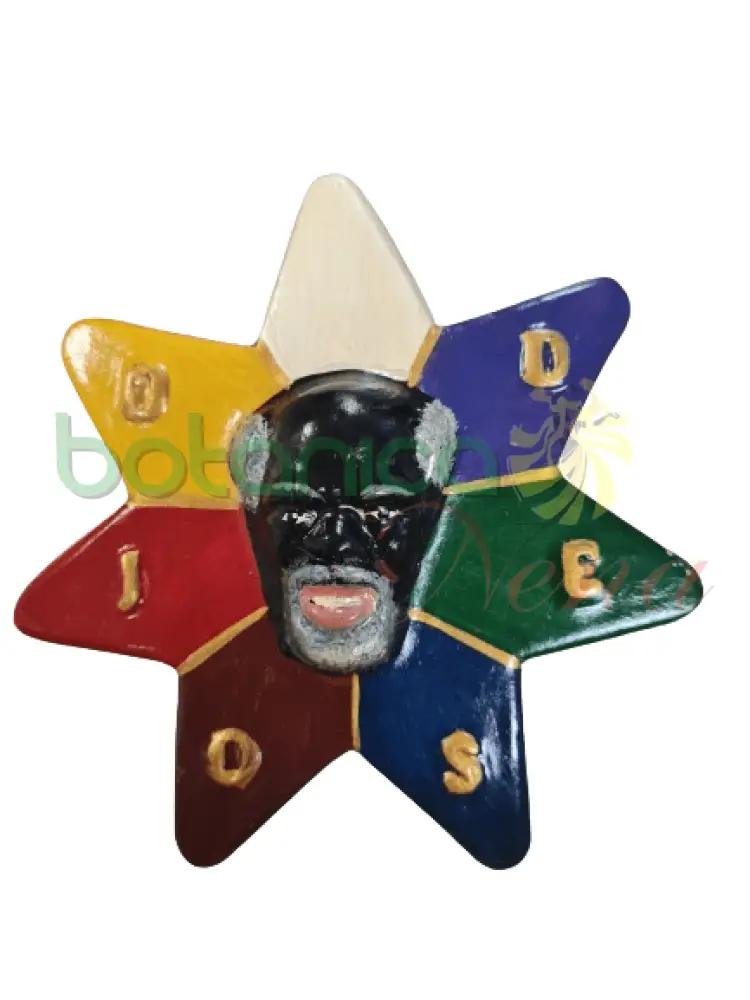 Pilas de Reloj Colgante Estrella de Jose en Yeso 6"Alto c=x 6"Ancho