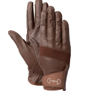 Pilas de Reloj Guantes de Cuero y Malla para MujerHorze Marrón 6
