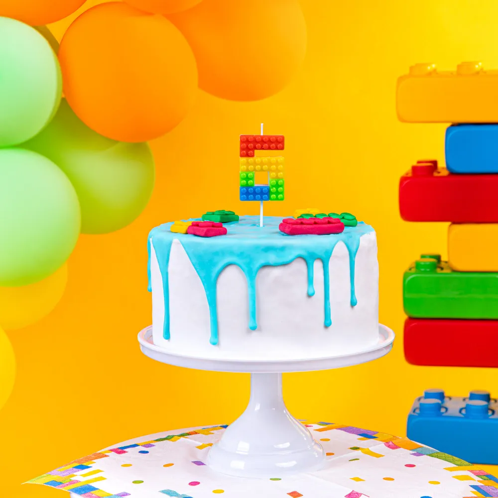 Pilas de Reloj Tarta vela Bloques numero 6