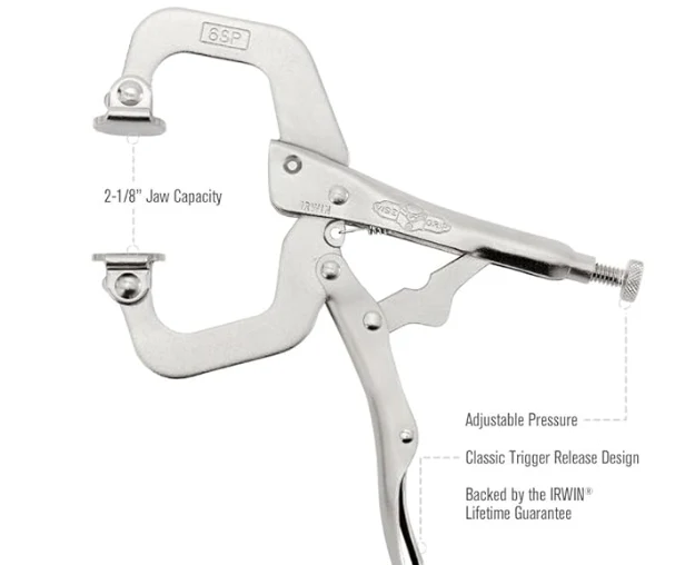 Pinza De Presión En “C” Almohadillas Giratorias 6″ VISE-GRIP 6SP de Baja Autodescarga