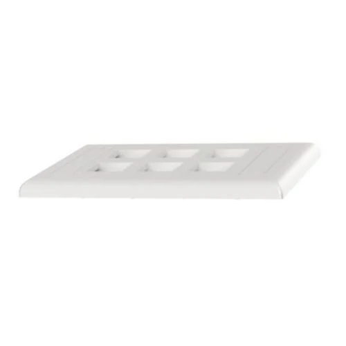 6 Port Flush Mount Screw On Faceplates Label Pocket Marfil NK6FWHY