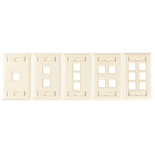 6 Port Single Gang UMJ Commercial Radiante White Faceplate Recessed FPSR0612 con Cargador Incluido