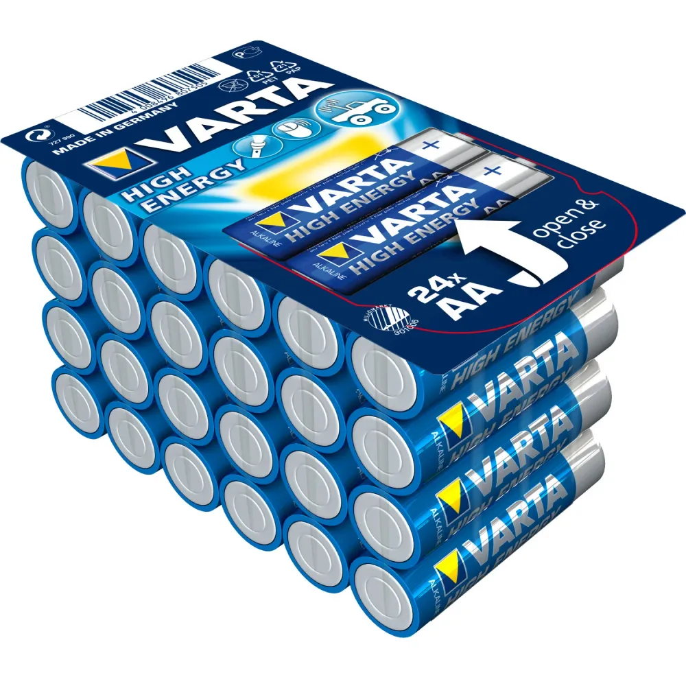 Recargables Premium 24 pilas alcalinas Varta High Energy LR6 / AA