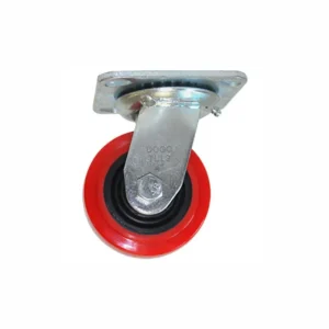 Rodaja de Poliuretano Rojo Giratoria 6", Dogotuls ZF5074 con Tecnologí de Larga Duración