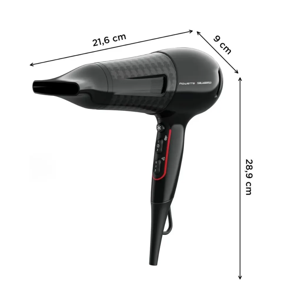 Secador de pelo Rowenta CV591L 2300W 6 velocidades negro para Mandos Distancia