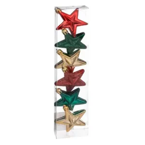 Set de 6 estrellas de Navidad plástico | Envío Rápido