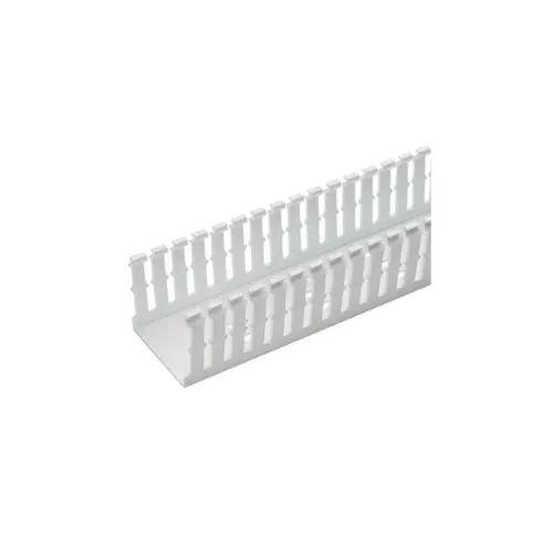 6 Ft Type G Ancho Slotted Wiring Duct Mounting Holes Adhesive White G.75X1.5WH6-