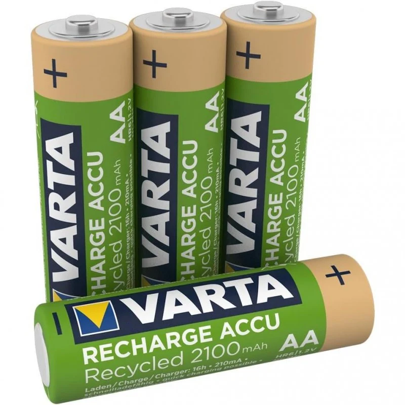 VARTA Pile De carga Recycled LR6 BP4 2100 mAh - Pack de 4