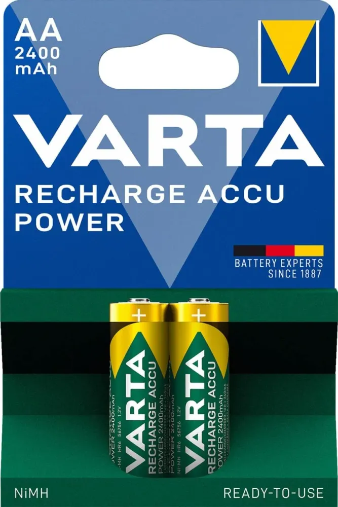 VARTA Pile Con baterí recargable LR6 2400 mAh BP2 - Pack de 2