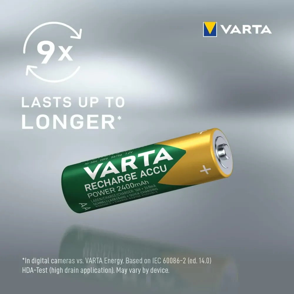 VARTA Pile Con baterí recargable LR6 2400 mAh BP2 - Pack de 2