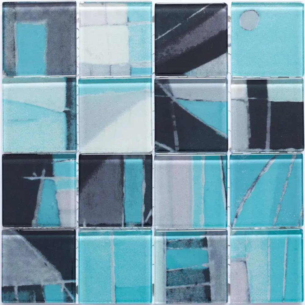 Venecita Oleo Turquesa Reluciente 27 X 27 (Pz.6,6X6,6) - Acuelera ( X PIEZA) - 1era