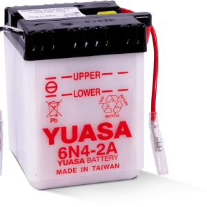 Yuasa 6N4-2A Conventional 6-Volt Battery con Tecnologí de Larga Duración