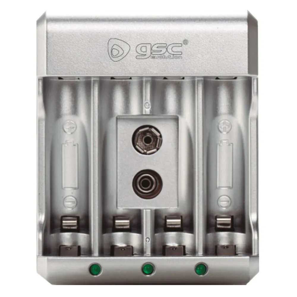 106005011 CARGADOR PILAS RECARGABLES AA/AAA/9V GSC para Dispositivos de Alto Consumo