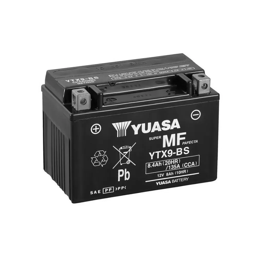 Alta Duración Bateria YUASA YTX9-BS