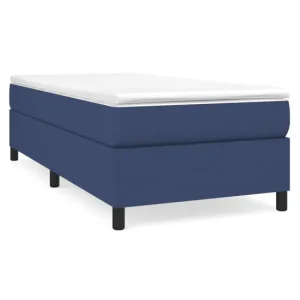Alta Duración Estructura de cama box spring tela color crema 90x190 cm