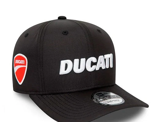 Alta Duración Gorra visera pre curva Ripstop Black Ducati 9FIFTY Actual Era