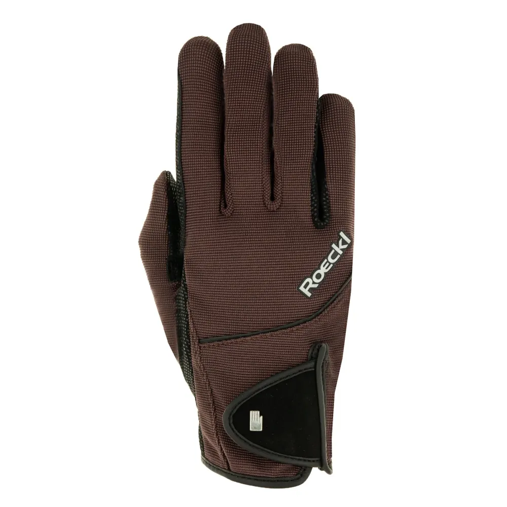Alta Duración Guantes de Equitación Milano Dark Canela 9