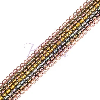 Alta Duración Perla Cultivada Oval 8-9mm Varios Colores