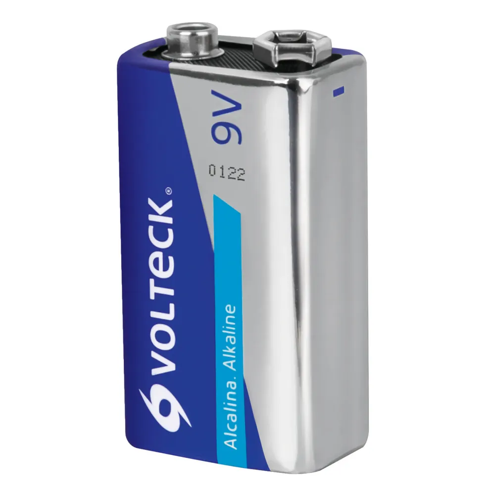 Alta Duración Pila alcalina 9v, blister, Volteck